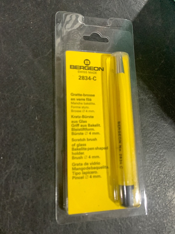 Photo 1 of Bergeon Watch Repair Pen, Titanium, Steel, Gold Scratch Removal, 3 Refill Tips, Adult, Small, Unisex, Yellow, Manual Operation, No Batteries Required