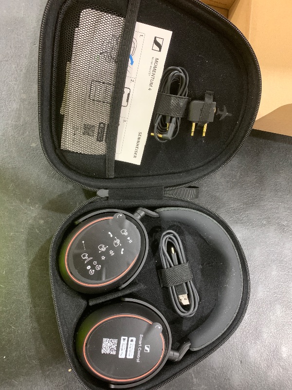 Photo 1 of Sennheiser Consumer Audio Momentum 4 Wireless Headphones - Bluetooth Headset for Crystal-Clear Calls with Adaptive Noise Cancellation, 60h Battery Life, Lightweight Folding Design - Black/Copper