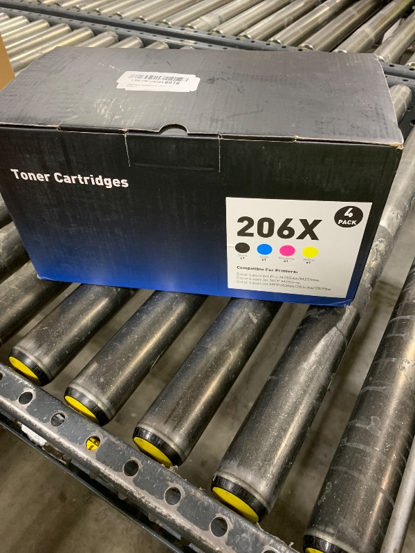 Photo 1 of 206X Toner Cartridge 4 Pack High Yield Replacement for M283fdw M283cdw Toner Compatible for 206A 206X Work for HP Color LaserJet Pro M255dw M255nw MFP M283fdw M283cdw M282nw M283fdn Printer(BK/C/Y/M)