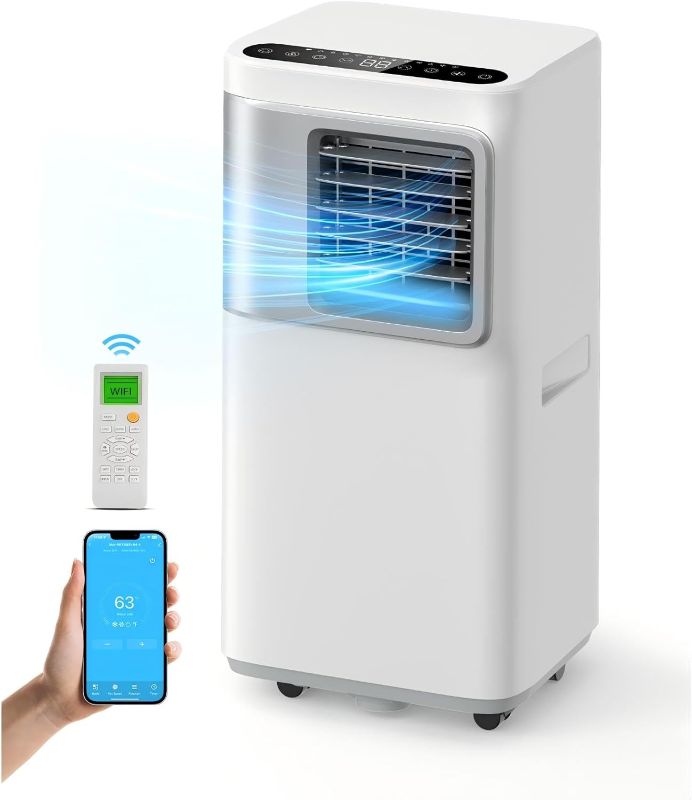 Photo 1 of Portable Air Conditioners 16,000 Btu AC Unit 5 in 1 Wifi Smart Air Conditioner with APP, Fan & Dehumidifier, Remote, 24H, Window Kits Included Cooling for Large Room Indoor