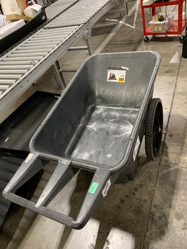 Photo 1 of Rubbermaid Big Wheel Utility Cart - Polyethylene - Large 20 x 2.25 Inch Pneumatic Tires - Black