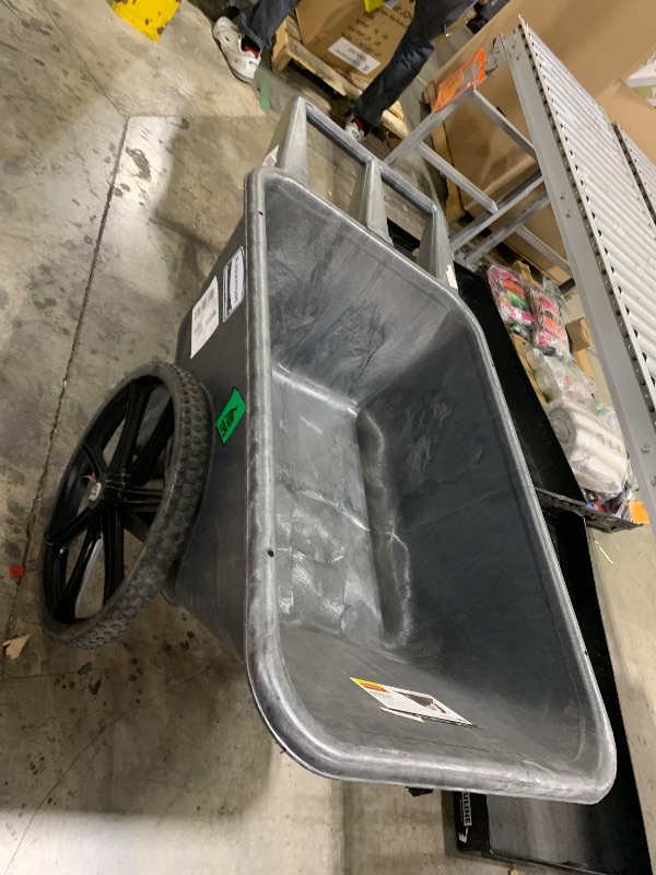 Photo 1 of Rubbermaid Big Wheel Utility Cart - Polyethylene - Large 20 x 2.25 Inch Pneumatic Tires - Black