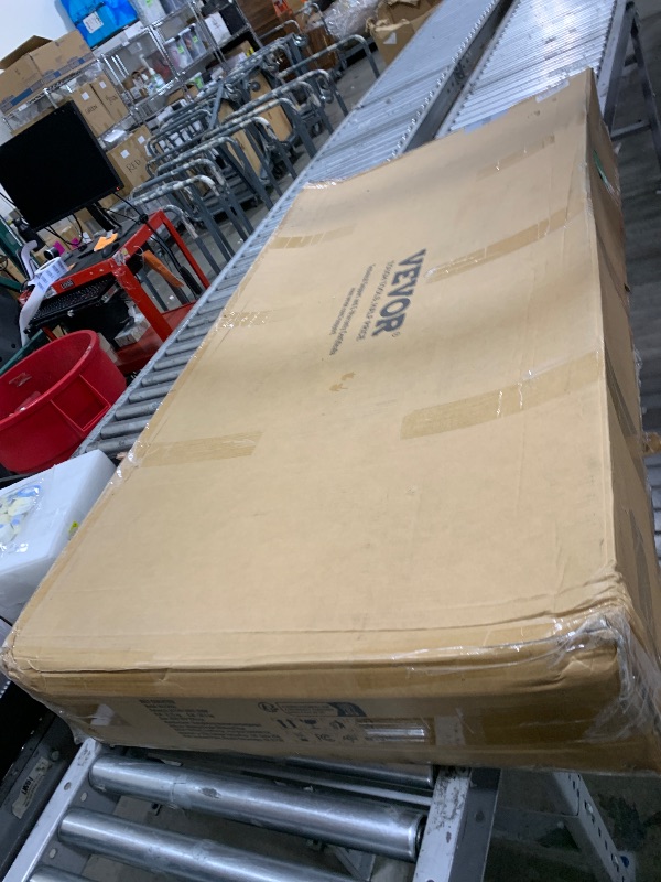 Photo 1 of VEVOR Conveyor, 59 x 23.6 Inch Table, Heavy Duty Stainless Steel Motorized Belt for Inkjet Coding Applications, Powered PVC Anti-Static Adjustable Speed (Double Guardrail)