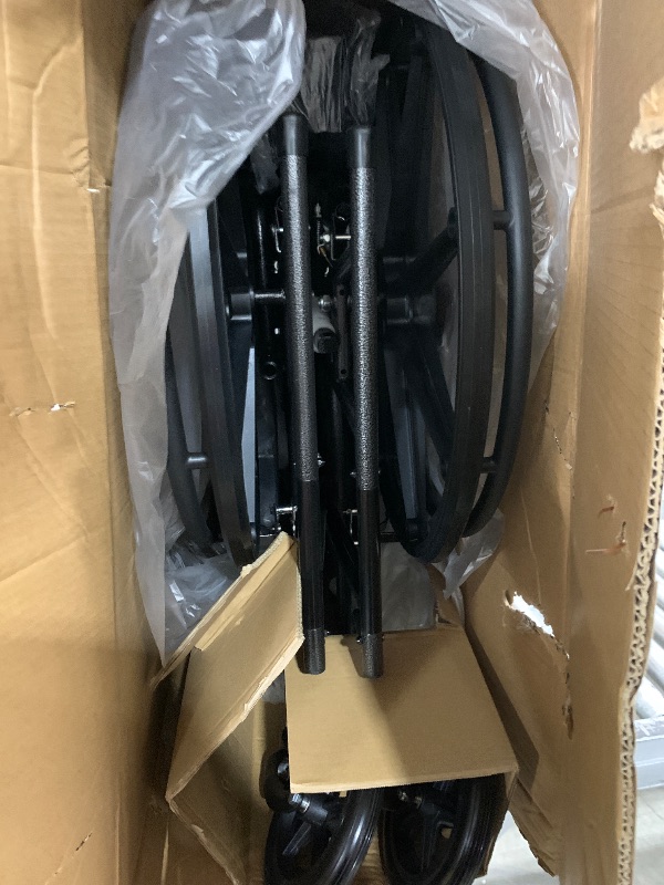 Photo 1 of Medline Reclining Wheelchair, Desk-Length Arms and Elevating Leg Rests, 20" x 18" Seat (W x D)