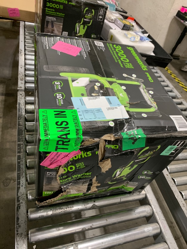 Photo 1 of Greenworks 3000 PSI (2.0 GPM Max) Brushless Electric Pressure Washer, Steel Wand, On-Board Soap Tank (15°, 25°, 40°, Soap, and Turbo Nozzle)