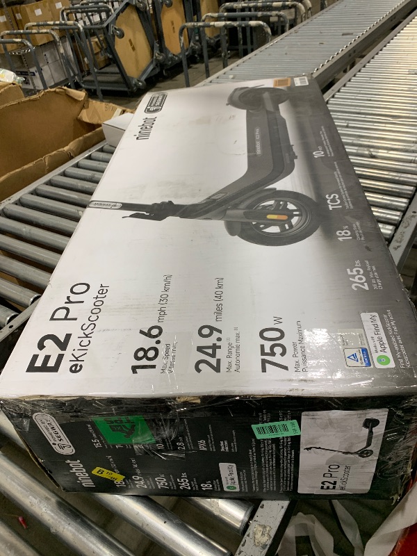 Photo 1 of Segway Ninebot E2 Pro Electric Kick Scooter, 15.5 mph Max Speed, 24.9-Mile Range, Power by 350W Motor, Cruise Mode, UL-2272 Certified