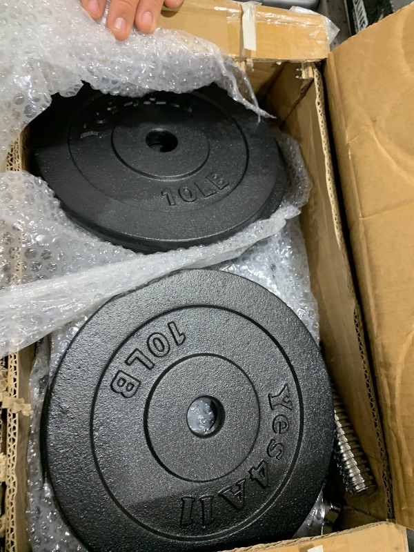 Photo 1 of Yes4All 200 LB Adjustable Dumbbell Set, Cast Iron Weights for Home Gym with Bars, Plates, Collars, Hand Weights Dumbbells Set