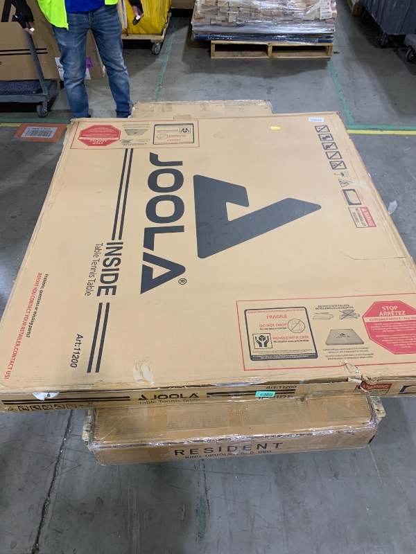 Photo 1 of JOOLA Inside Professional MDF Indoor Ping Pong Table with Quick Clamp Table Tennis Net and Post Set - 10 Minute Easy Assembly - Tournament Quality - Foldable with Single Player Playback Mode, Blue