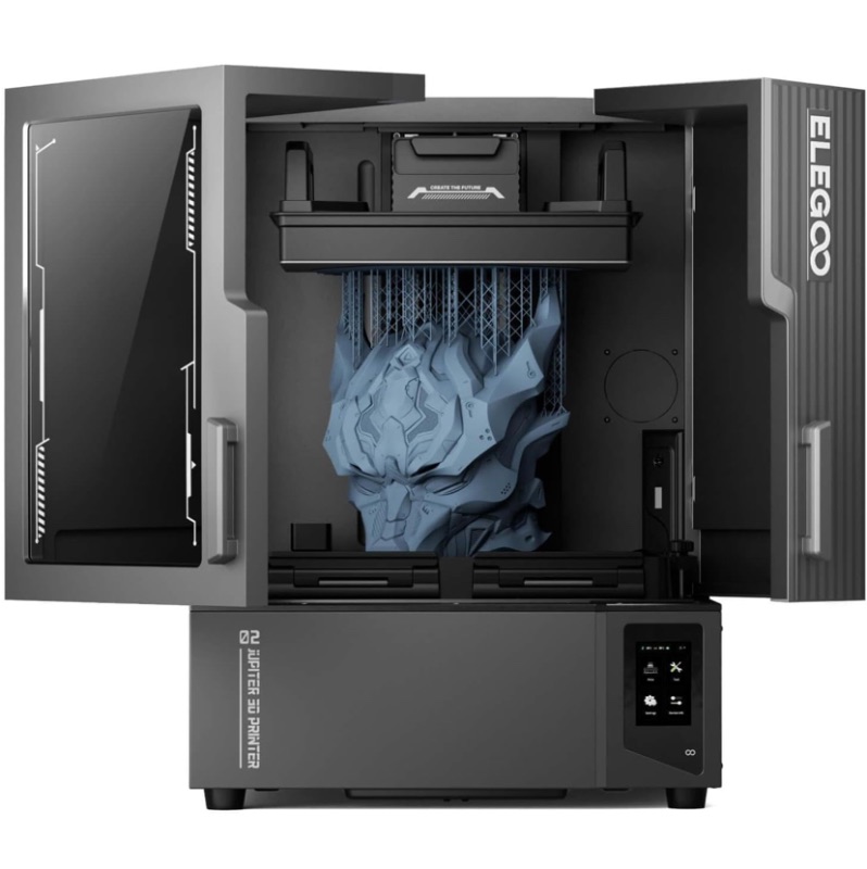 Photo 1 of ELEGOO Jupiter 2 Resin 3D Printer, 16K Large MSLA 3D Printing Machine, Auto-Leveling, Smart Tank Heating, Auto Resin Feeding, Smart Mechanical Sensor, Wi-Fi Cluster, Build Size 302.4 × 161.98 × 300 mm