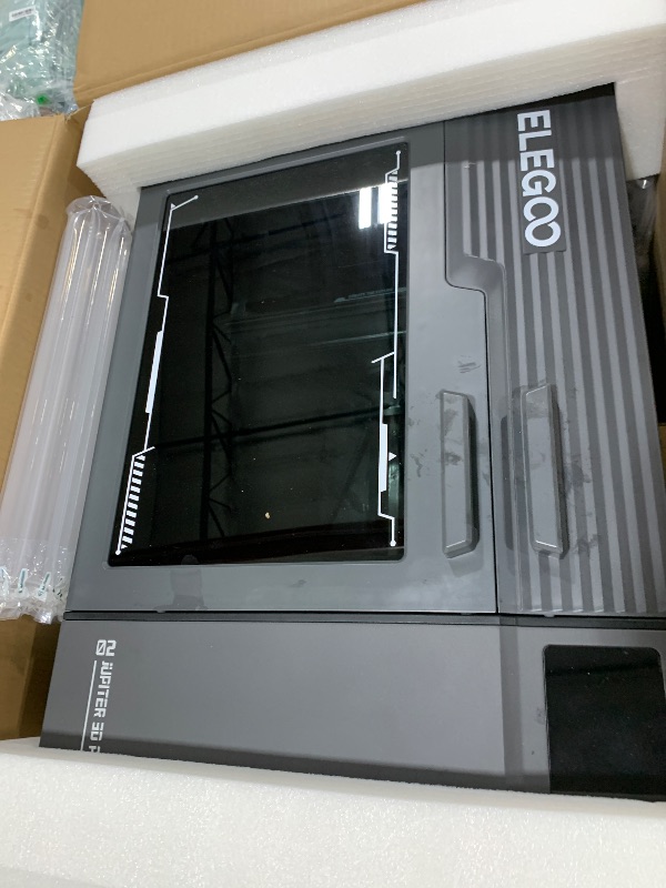 Photo 1 of ELEGOO Jupiter 2 Resin 3D Printer, 16K Large MSLA 3D Printing Machine, Auto-Leveling, Smart Tank Heating, Auto Resin Feeding, Smart Mechanical Sensor, Wi-Fi Cluster, Build Size 302.4 × 161.98 × 300 mm