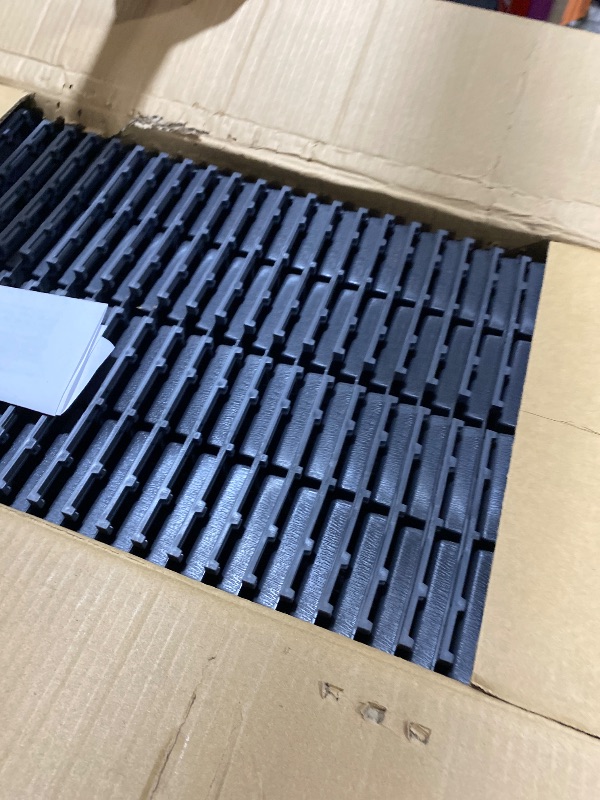 Photo 1 of 36 sq. ft Plastic Interlocking Deck Tiles, 36 Pack,12"x12" Waterproof Outdoor Flooring All Weather Use, Patio Floor Decking Tiles for Porch Poolside Balcony Backyard, Dark Grey