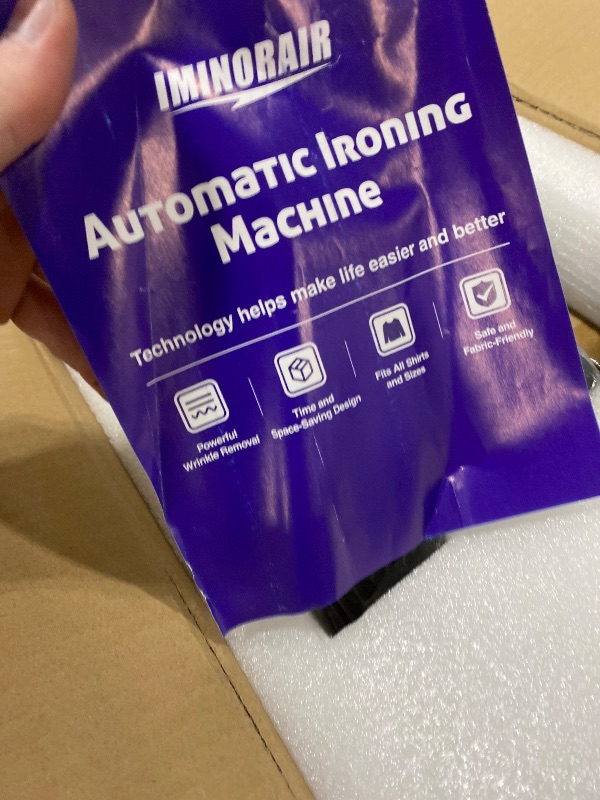 Photo 1 of Automatic Ironing Machine, Portable Hands-Free Wrinkle Remover for Shirts & Pants, Gentle on All Fabrics, Ironing Machine Perfect for Apartments & Business Travel