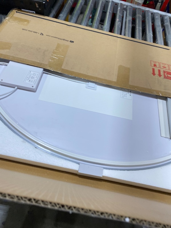 Photo 1 of TETOTE 40 x 30 Oval LED Mirror for Bathroom 3 Color White/Warm/Natrual Backlit Dimmable,Anti Fog,Vanity Mirror with Lights for Makeup Wall Mounted Lighted Modern Mirror