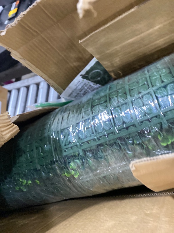 Photo 1 of DOPGIB Artificial Ivy Privacy Fence Screen,128"x 72" (64 SQFT) UV-Anti Faux Boxwood Roll Grass Wall Panels for Patio Balcony Privacy, Garden, Backyard Greenery Wall Backdrop Decor