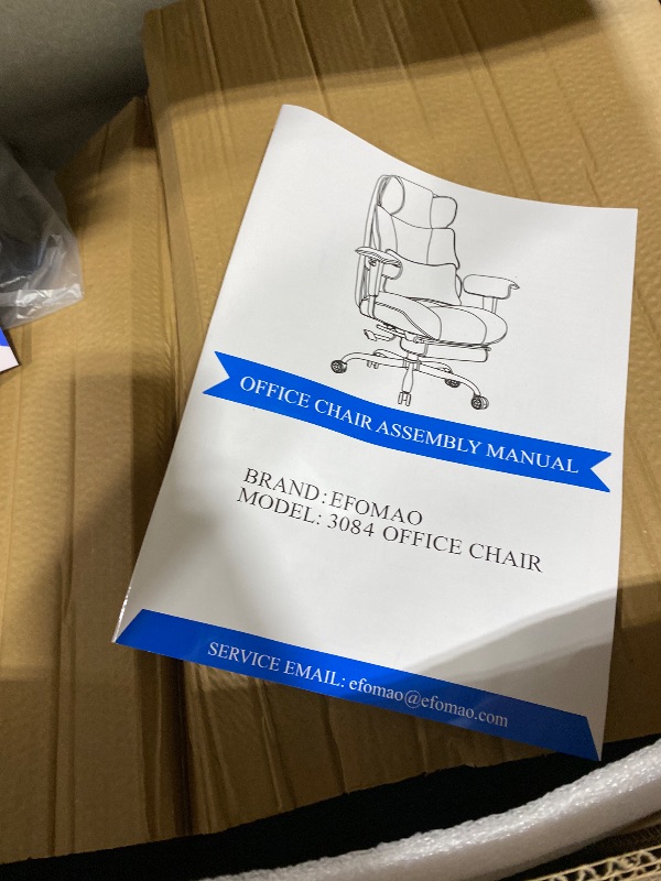 Photo 1 of Efomao Big and Tall Office Chair with Footrest - Breathable Mesh Executive Chair, Heavy Duty Computer Desk Chair for Home Office, Ergonomic Lumbar Support & Reclining Mesh Gaming Chair, Black