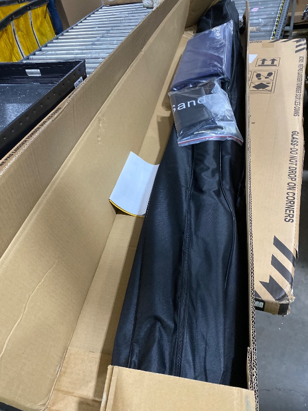 Photo 1 of Outdoor Projector Screen with Stand 150 inch 16:9, Portable Projector Screen, 1.5 High Gain Fiberglass, Sturdy Backing, Wind-Resistant Movie Screen, Tripod/Wall Mounted, for Home Cinema/Backyard Party