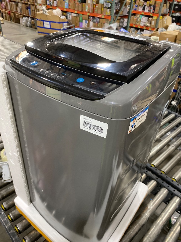 Photo 1 of COMFEE' Portable Washing Machine, 0.9 cu.ft Compact Washer With LED Display, 5 Wash Cycles, 2 Built-in Rollers, Space Saving Full-Automatic Washer