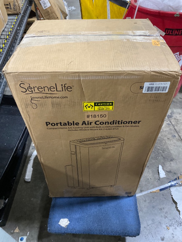 Photo 1 of SereneLife - 14,000 BTU Portable Air Conditioner, Built-in Dehumidifier, Remote Control, Window Mount Kit (SLPAC14)
