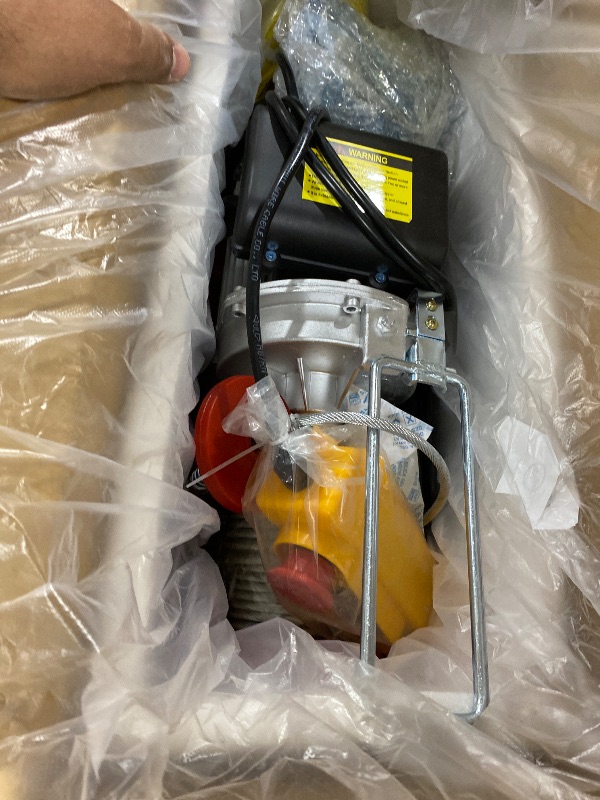 Photo 1 of VEVOR 2200lbs Electric Hoist w/14ft Wired Remote Control, 110v Electric Hoist with 40ft Single Cable Lifting Height, for Garage Warehouse Factory Control for Garage, Shop, Hotel, Home