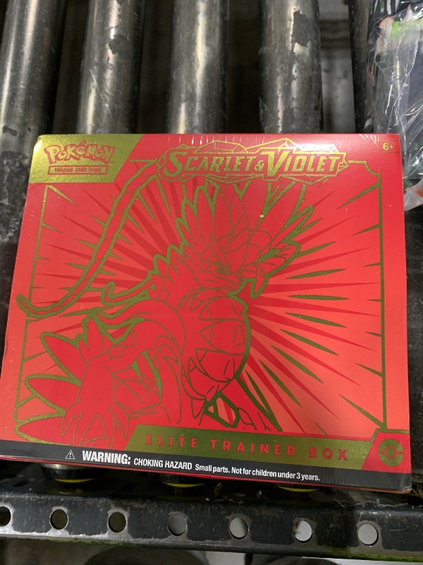 Photo 1 of Pokémon TCG: Scarlet & Violet Elite Trainer Box (Miraidon Purple or Koraidon Red, Random Color)