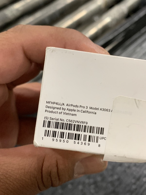 Photo 1 of Apple AirPods Pro 3 Wireless Earbuds, Active Noise Cancellation, Live Translation, Heart Rate Sensing, Hearing Aid Feature, Bluetooth Headphones, Spatial Audio, High-Fidelity Sound, USB-C Charging