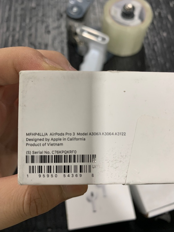 Photo 1 of Apple AirPods Pro 3 Wireless Earbuds, Active Noise Cancellation, Live Translation, Heart Rate Sensing, Hearing Aid Feature, Bluetooth Headphones, Spatial Audio, High-Fidelity Sound, USB-C Charging