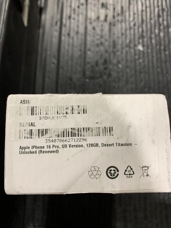 Photo 1 of Apple iPhone 16 Pro, 128GB, Desert Titanium - Unlocked (Renewed)