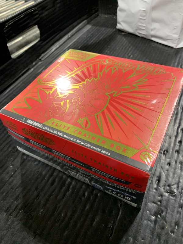 Photo 1 of Pokémon TCG: Scarlet & Violet Elite Trainer Box (Miraidon Purple or Koraidon Red, Random Color)