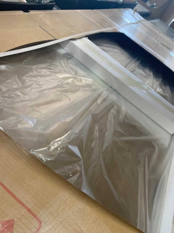 View 3 of 30.5" x 78.75" Shower Glass Panel, 3/8" (10mm) Ultra-Clear Tempered Glass with Explosion-Proof Film Shower Screen, Includes Wall Clamps