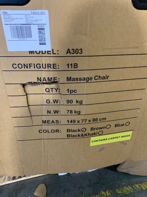 Photo 1 of MYTHIA SL Track Massage Chair Recliner, Full Body Massage Chair, Zero Gravity, Bluetooth Speaker, Airbags, Heating, 53.15" SL Track, Extendable Footrest and Foot Massage (Black) 1
