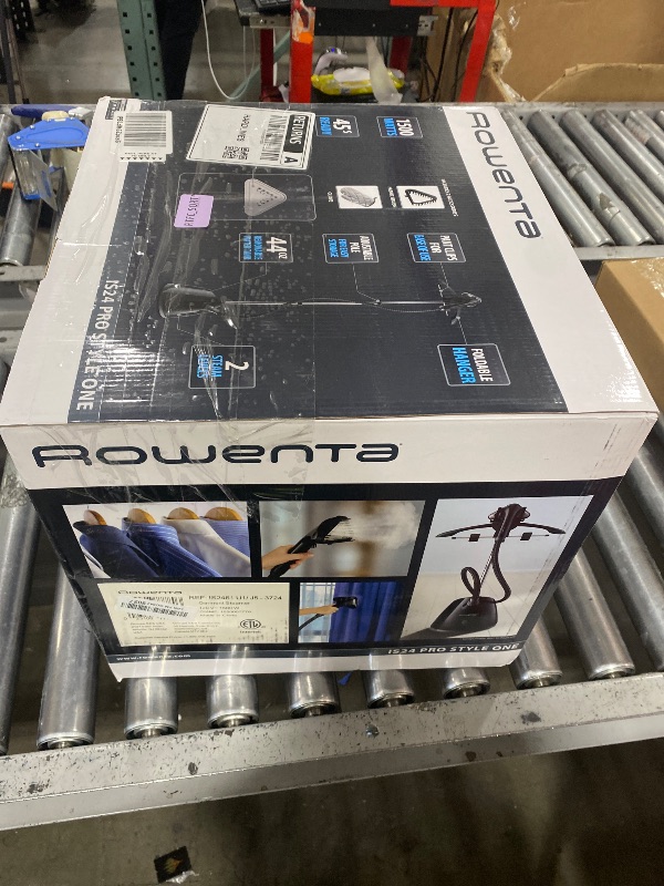 Photo 1 of Rowenta, Steamer for Clothes, Pro Style Full Size Steamer with 45 second heat-up & Removable 50 oz Water Tank, 1500 Watts, Included Clips to Hang Clothes, Ironing, Black Clothes Steamer, IS2461