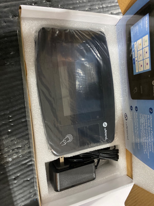 Photo 1 of uAttend JR2000 Biometric Fingerprint, RFID, PIN Time Clock for Small Business – Cloud-Based Attendance System with Optional Payroll Integration – All-in-One System