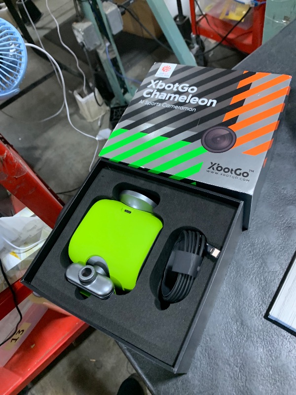 Photo 1 of XbotGo Chameleon AI Auto Sports Action Camera - 4K 60FPS Soccer Camera and Basketball Tracking Camera for Team Sports, Live Streaming, No Subscription, Works with iOS & Android (Lemon Green)