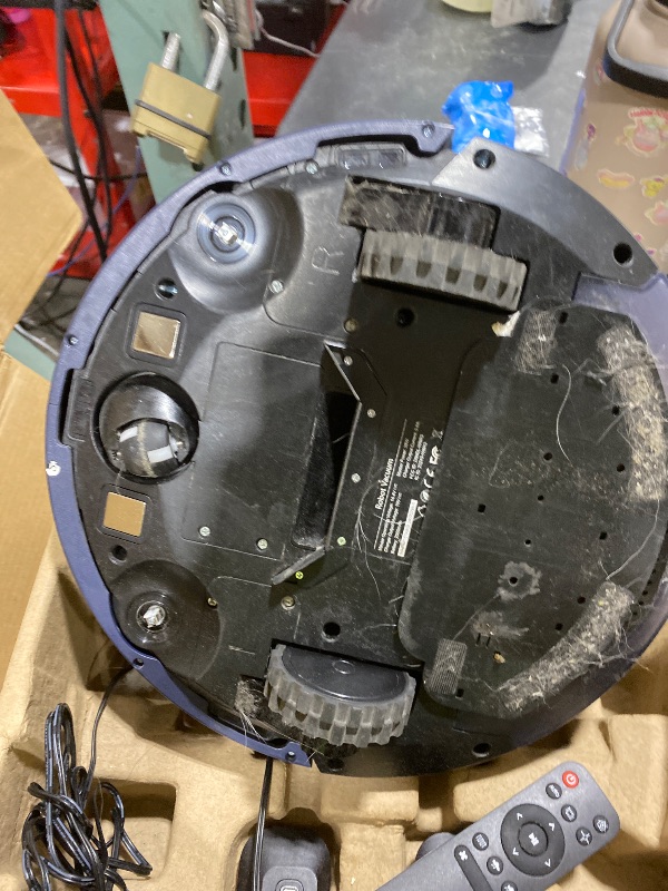 Photo 1 of Robot Vacuum Cleaner, Smart Robotic Vacuum Wi-Fi Connected, App Control, Compatible with Alexa and Google Assistant, Automatic Self-Charging Robot Vacuum Perfect for Pet Hair, Carpets and Hard Floors