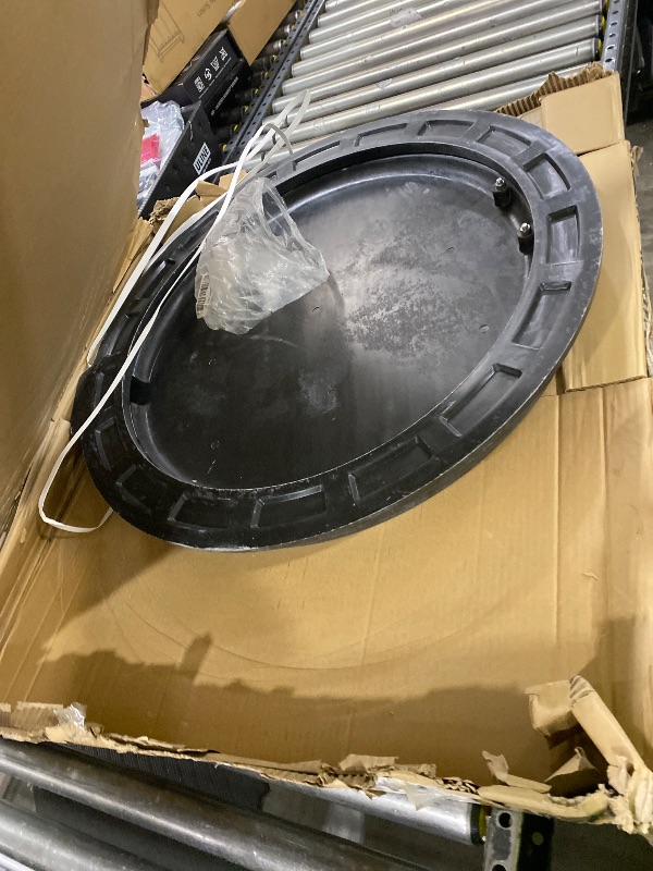 Photo 1 of Natotela 32in Lockable Hinged Driveway Manhole Cover and Frame w/Bolted Down,28in Manhole Solid Top Cover 55000 lbs Loading Class-8,26in Clear opening,Fiberglass C250 Septic Tank Lid SMC Sewer Cover
