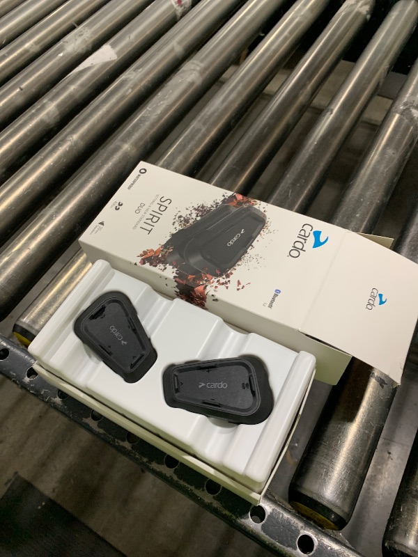 Photo 1 of Cardo Systems Spirit Motorcycle Bluetooth Communication Headset - Black, Dual Pack