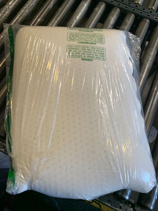 View 3 of Talalay Latex Pillow, Medium Soft Latex Foam Pillow for Sleeping, Standard Size Bed Pillow for Back with Removable Cotton Inner Cover, Side and Stomach Sleepers, Helps Relieve Shoulder and Neck Pain