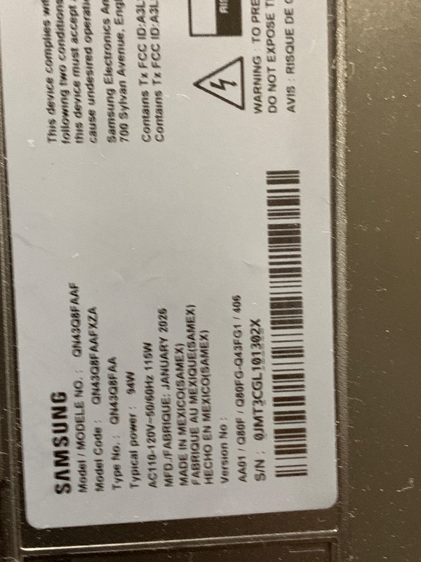 Photo 1 of Samsung 43-Inch Class QLED Q8F 4K UHD Smart TV (2025 Model) Q4 AI Processor, 100% Color Volume with Quantum Dot, AirSlim Design, Endless Free Content, Samsung Vision AI, Alexa Built-in