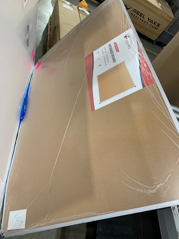 Photo 1 of VIZ-PRO Large Cork Bulletin Board, 72 X 48 Inches, Wall-Mounted Corkboard with Silver Aluminium Frame for School, Office, and Home 6' X 4'