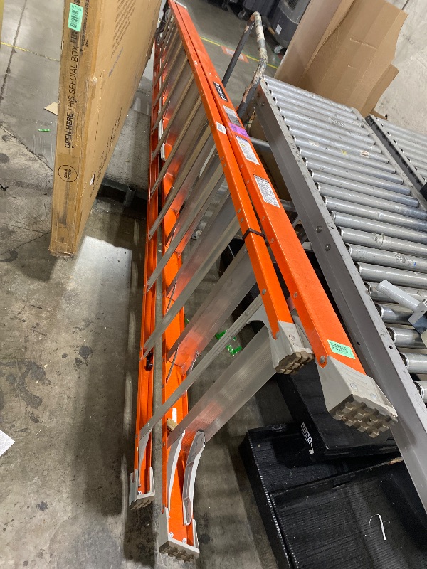 Photo 1 of 12-Ft. Step Ladder, Fiberglass, Type IA, 300-Lb. Duty Rating
