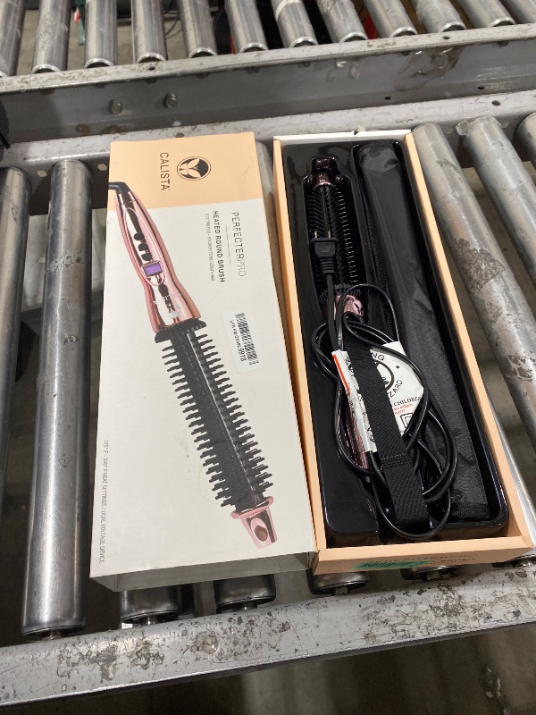 Photo 1 of CALISTA Perfecter Pro Heated Round Brush, Lift, Volumize, and Style with No Heat Damage for Healthier Looking Hair, .75" For Short & Curly Styles, Dual Voltage & Adjustable Temp, Rose Gold