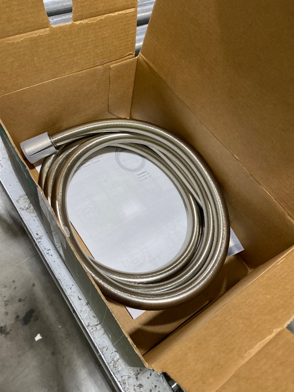 Photo 1 of hansgrohe Techniflex Handheld Shower Replacement Shower Hose 80-inch Easy Install Modern Shower Hose in Brushed Nickel, 28274820