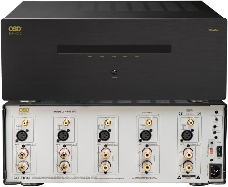 Photo 1 of OSD Audio Nero HTA5200 Multi Channel (5X) 210W/Ch Home Theater Amplifier
