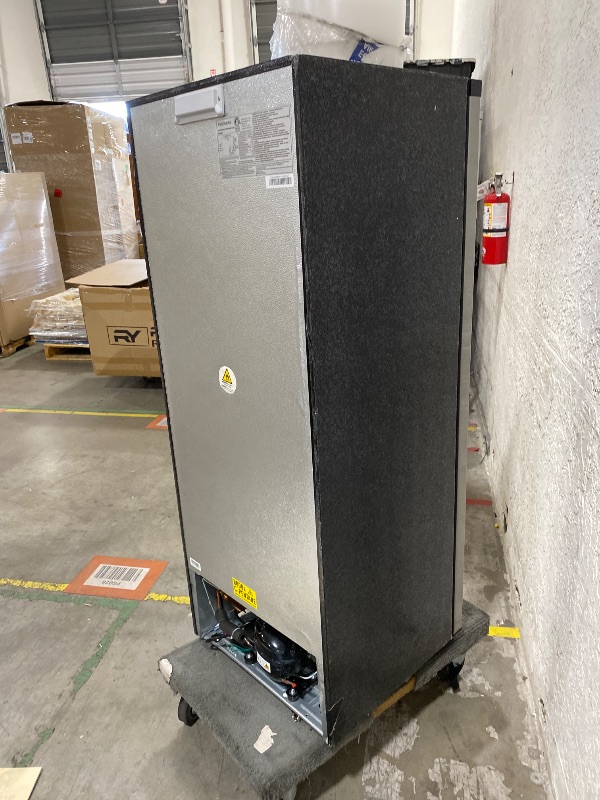 Photo 1 of Frigidaire Upright Freezer, 6.5 cu. ft., Deep Freeze, Vinyl Coated Metal with Wire Shelving, Compact for Kitchen, RV, Dorm, Cabin, and Trailer, Platinum Design Series, Silver - 21D x 23W x 56H
