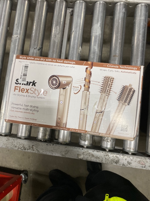 Photo 1 of Shark FlexStyle Air Styling & Drying System, Powerful Hair Dryer Brush & Multi-Styler with Auto-Wrap Curlers, Paddle Brush, Oval Brush, Concentrator Attachment, Stone, HD430