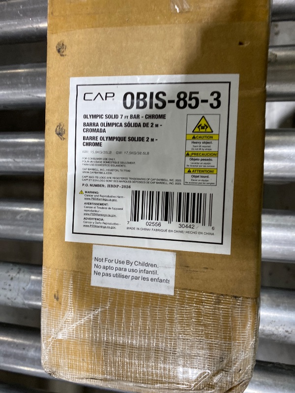 Photo 1 of CAP Barbell Olympic Bar, Bronze Bushings, Chrome, 51.75'' (New Version)