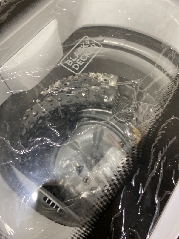 Photo 1 of BLACK+DECKER Small Portable Washer, Washing Machine for Household Use, Portable Washer 1.7 cu.Ft with 8 Cycles, Transparent Lid & LED Display