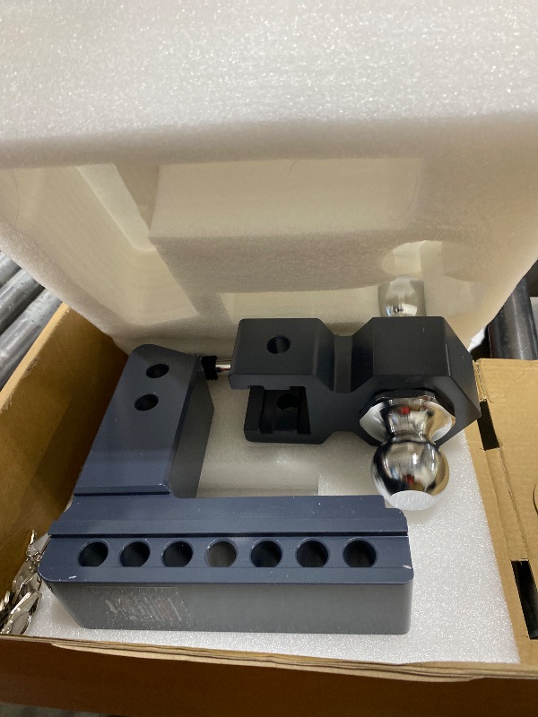 Photo 1 of Vullteeon Adjustable Trailer Hitch, Drop Hitch for 2.5 Inch Receiver, 6 inch Aluminum Truck Hitch, 2 and 2-5/16 inch Balls, 18,500 LBS GTW, Tow Hitches with Two Anti-Theft Locks