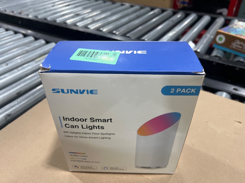 Photo 1 of SUNVIE Smart Floor Can Light 5W RGBW Color Changing Up Lights Indoor with Timer 2700K-6500K Floor Spotlight Dimmable Uplighting Indoor Uplights for Plant Corner, APP Control Alexa & Google Home, 2PCS