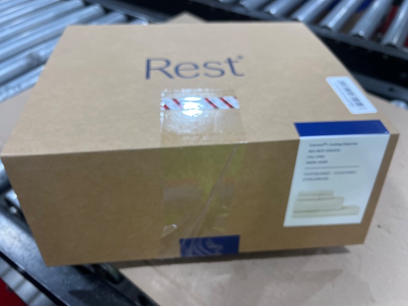 Photo 1 of REST® Evercool®+ Cooling Sheet Set, Cali King Size, Snow Ivory, Breathable Bed Sheets for Hot Sleeper and Night Sweats, with Pillowcases, with Ionic+ Self-Cleaning Silver Yarn for Sensitive Skin, 4PCS